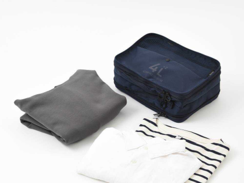 ミレストの圧縮パッキングオーガナイザー ダブルポケット