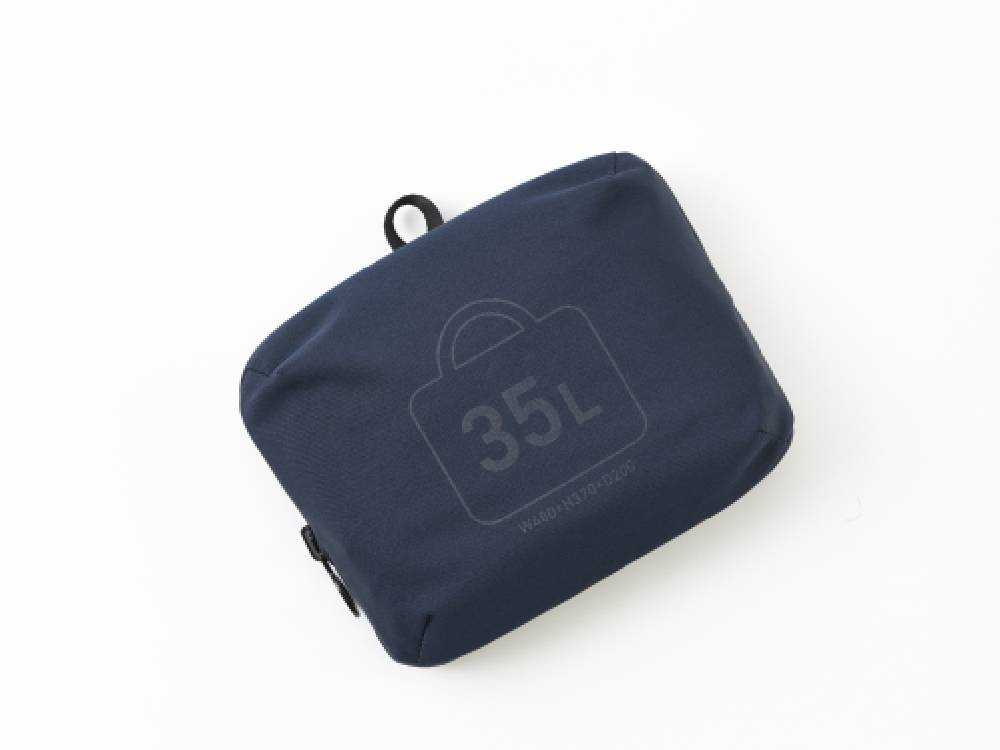 ミレストのネイビー35Lポケッタブルボストンバッグ