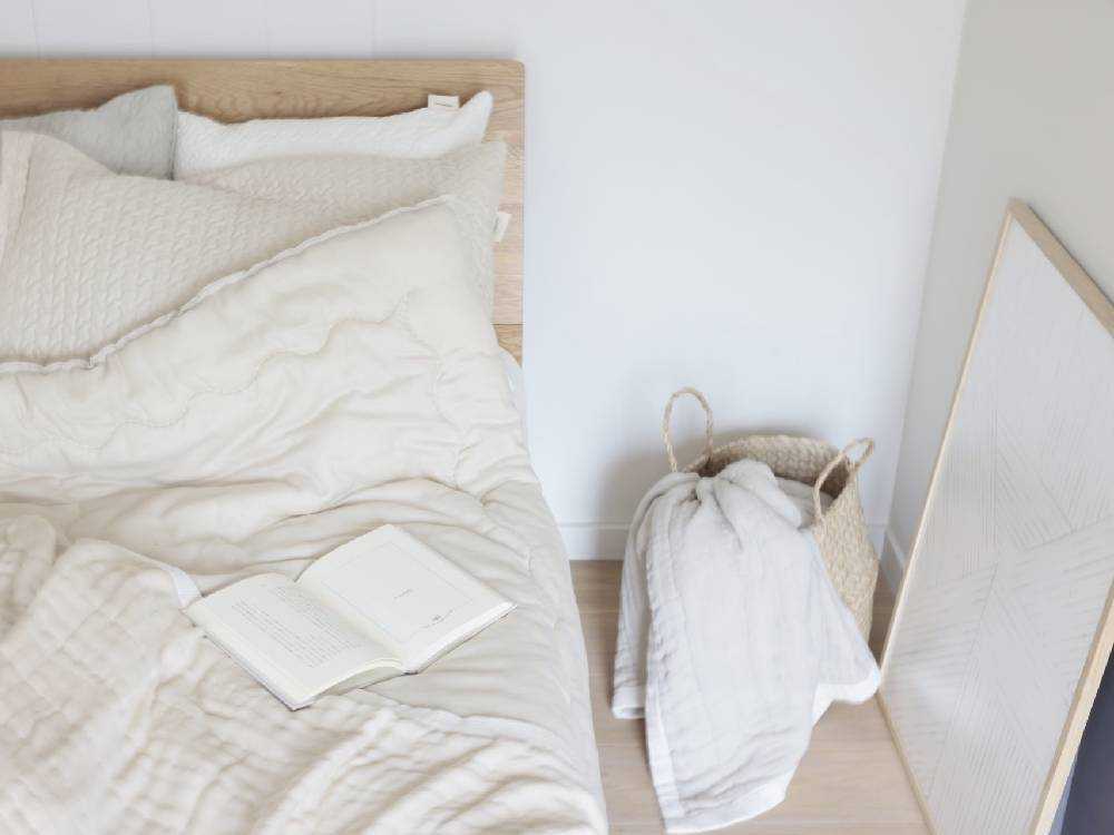 オーガニックコットン製の肌掛け布団