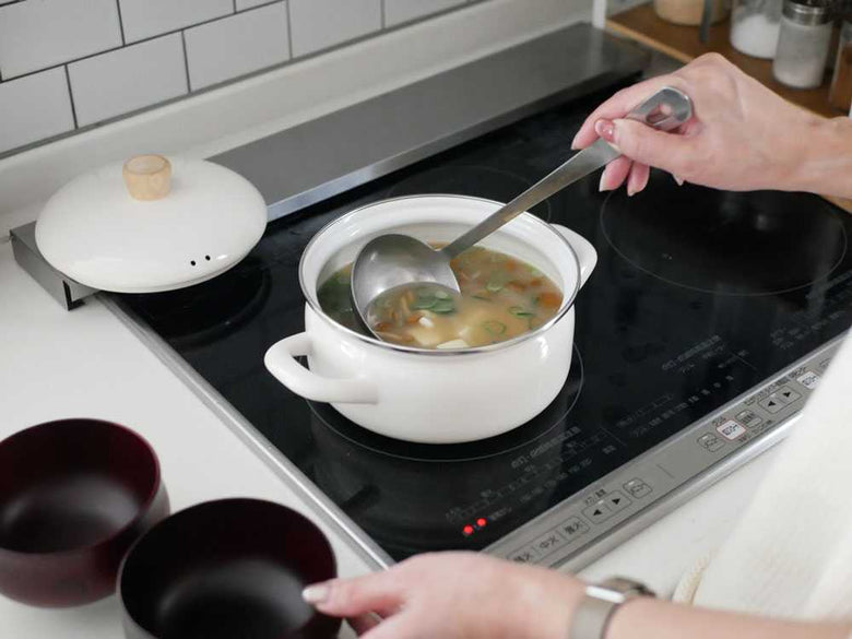 FUJIHOROホーロー鍋18cmとせいろのセット