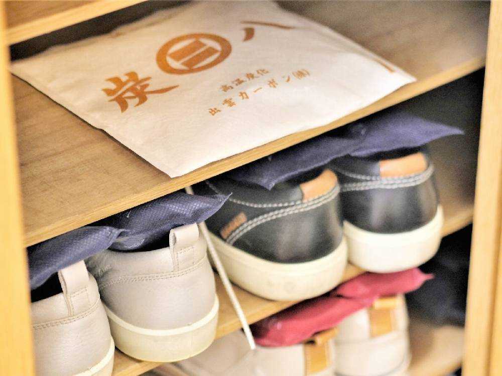 調湿木炭 炭八の小袋と3Lサイズ