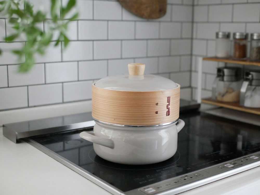 【富士ホーロー】せいろ付きホーロー鍋　18cm