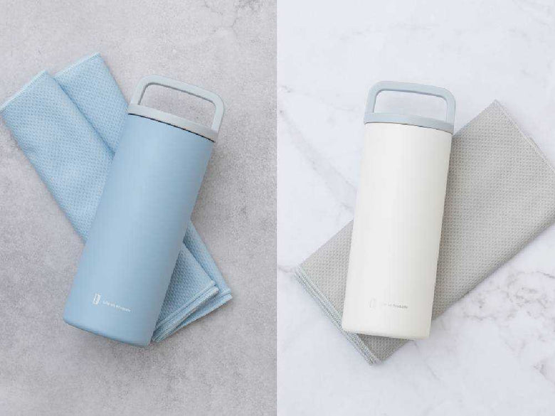 保冷ステンレスボトルと氷タオルのセット