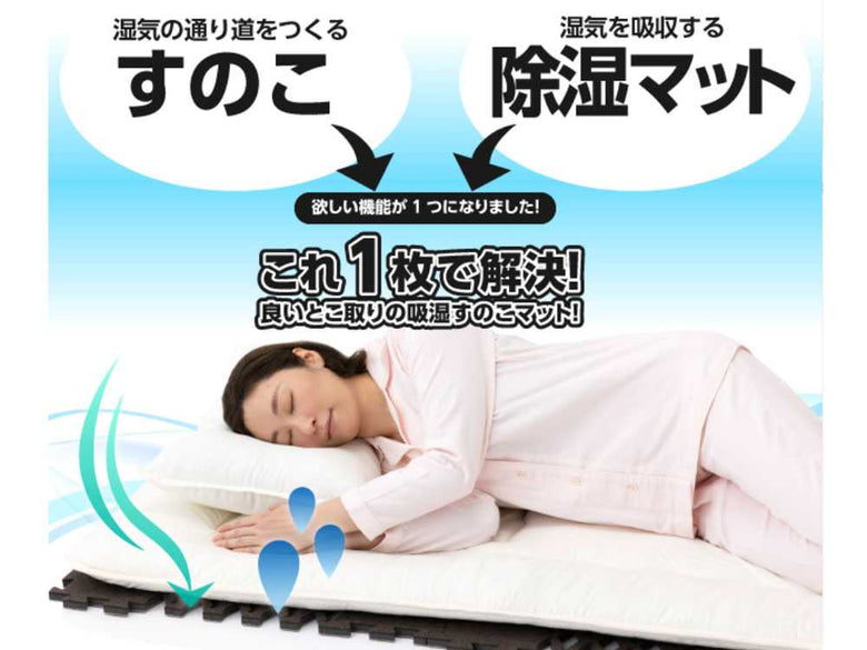 エアジョブ防ダニ吸湿ブロック型マットの全体図