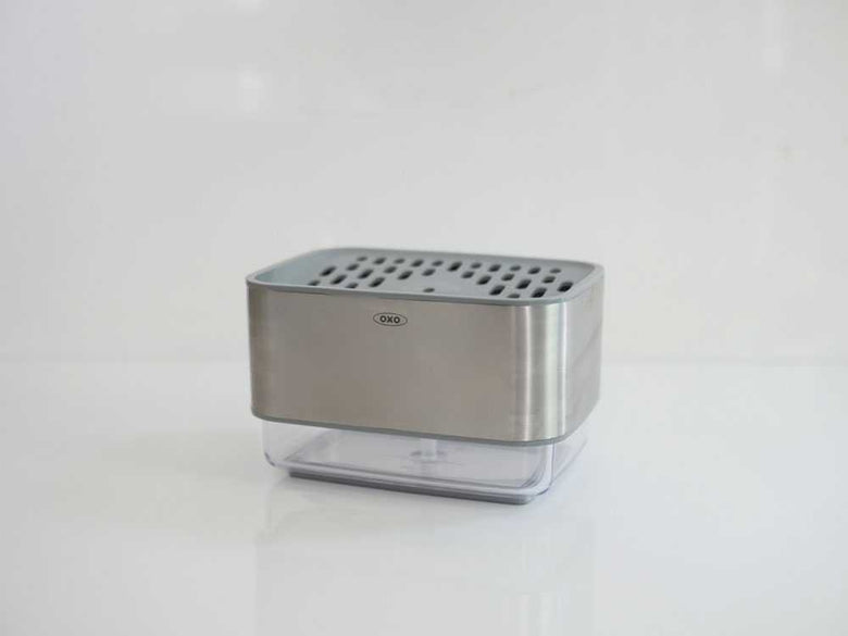 シルバーOXOオクソー スポンジホルダー（ソープディスペンサー付）