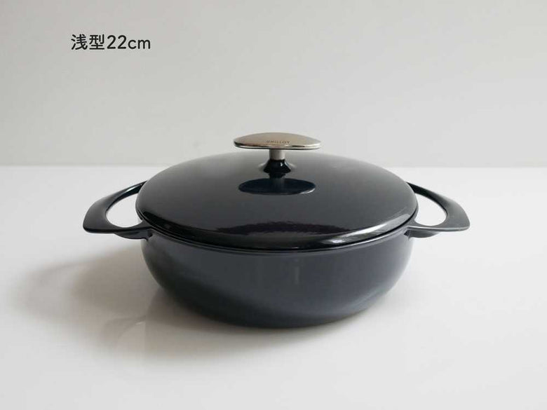 UNILLOY製 軽量鋳物ホーロー鍋と蓋