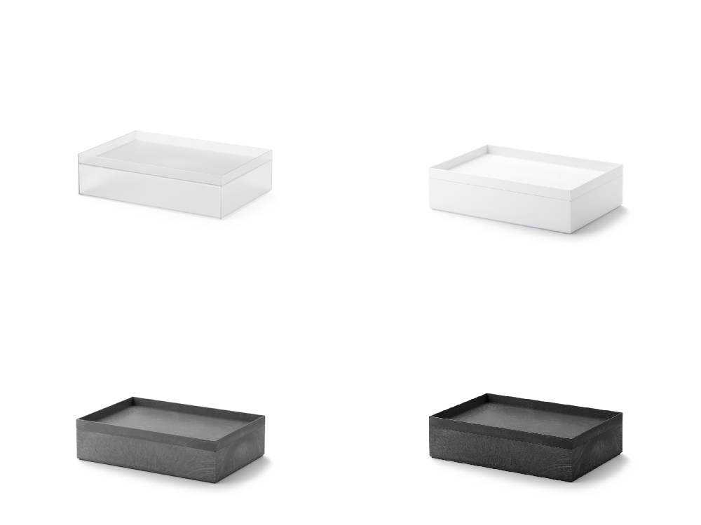 タイディアップボックスのプラスチック製ボックスと蓋、ギフト用