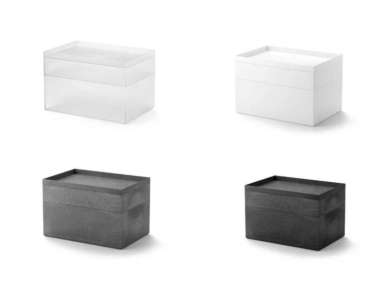 タイディアップボックスのクリアとホワイトの収納セット