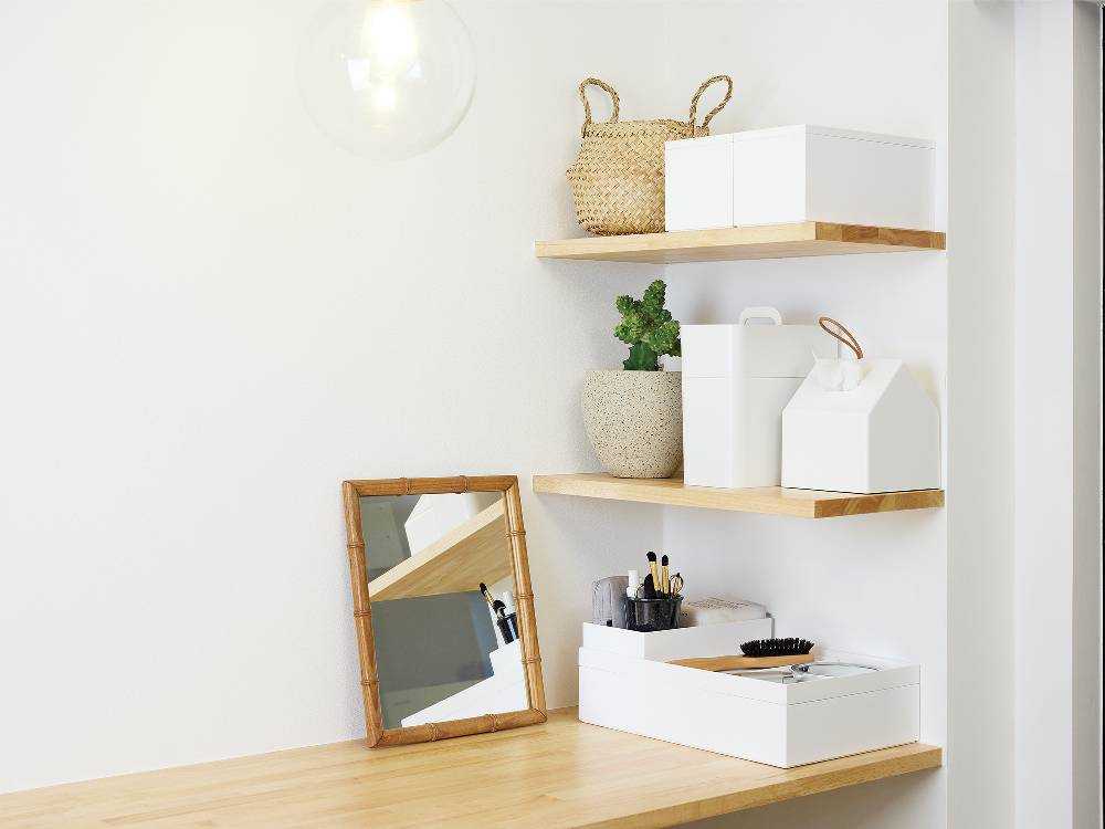 タイディアップボックスの透明と白のセット