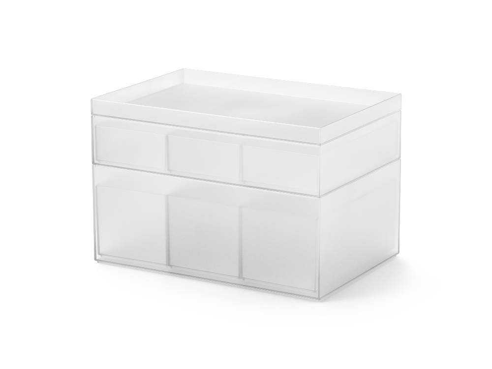 ライクイット製タイディアップボックスセット（クリア・ホワイト・グレー）