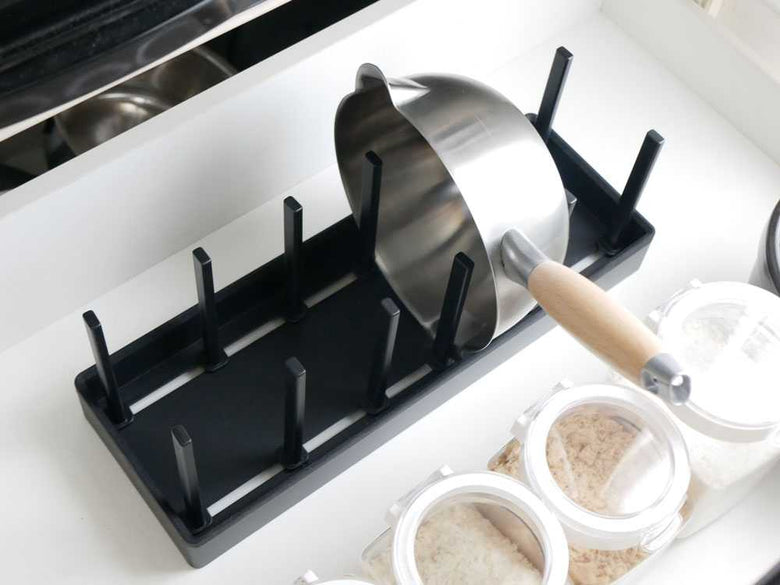 【towe/タワー】シンク下幅調節鍋蓋&フライパン収納スタンド