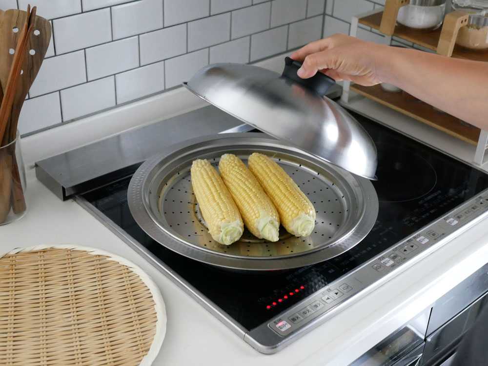 アーネストの洗いやすいステンレス卓上鍋と蒸し器セット