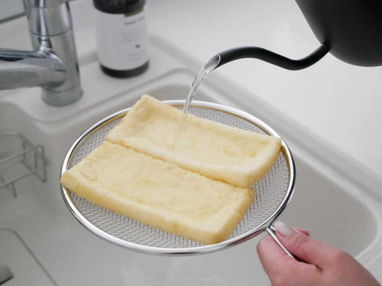 ママクックの21cm手付き盆ザル