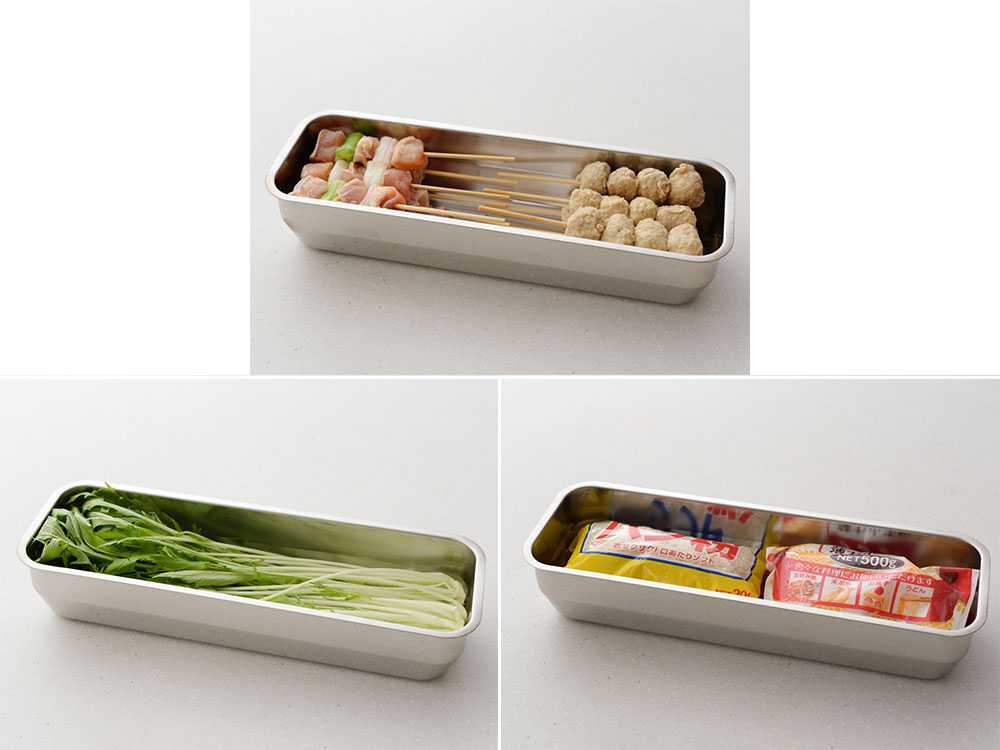 1/2スリムサイズのお料理用蓋付き角バット