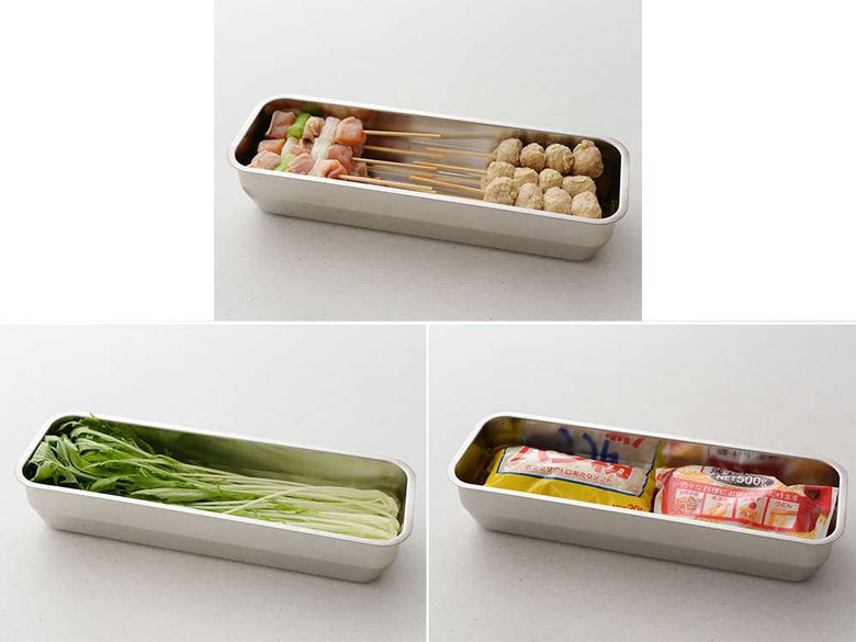 1/2スリムサイズのお料理用蓋付き角バット