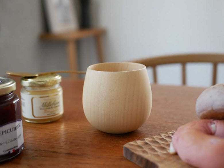 【木の器】食洗機対応 天然木のカップ