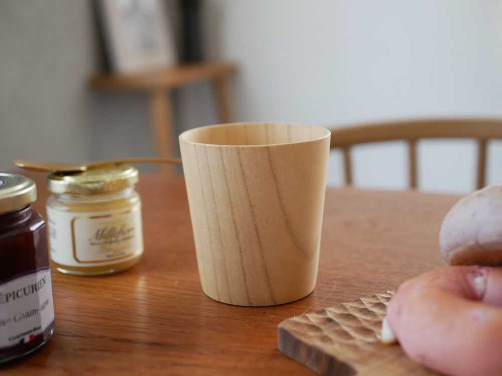 【木の器】食洗機対応 天然木のカップ
