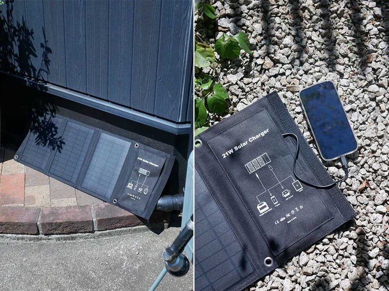 エムワークスのソーラーパネル付きポータブル電源