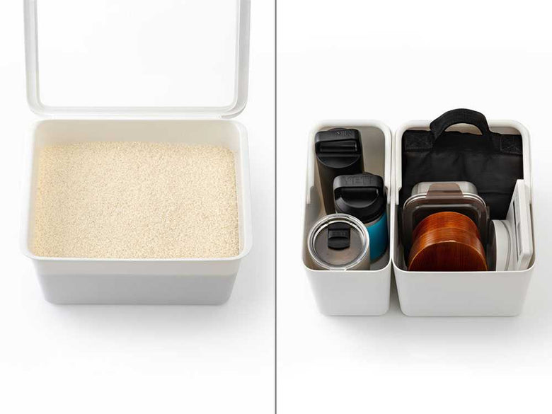 ライクイットのフタ付き米びつストックケース