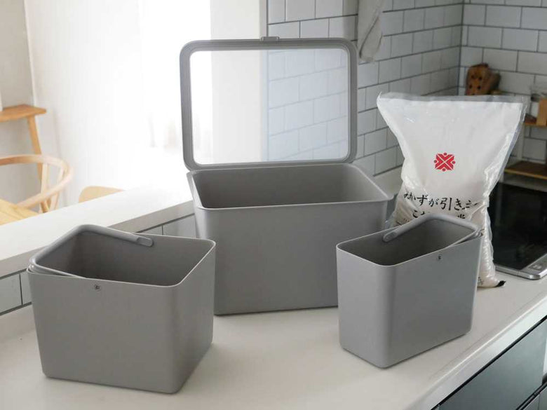 【like-it/ライクイット】フタ付きストックケース 米びつ