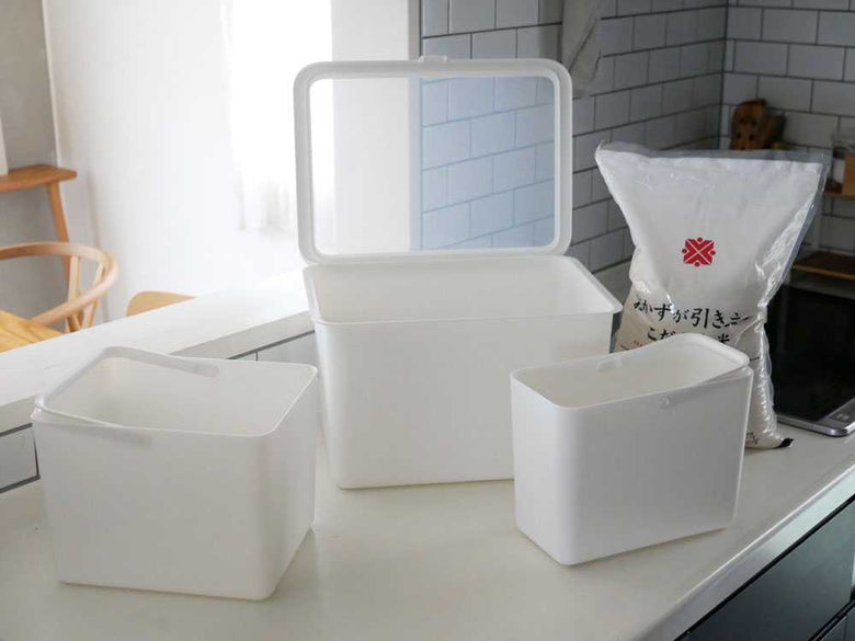 【like-it/ライクイット】フタ付きストックケース 米びつ