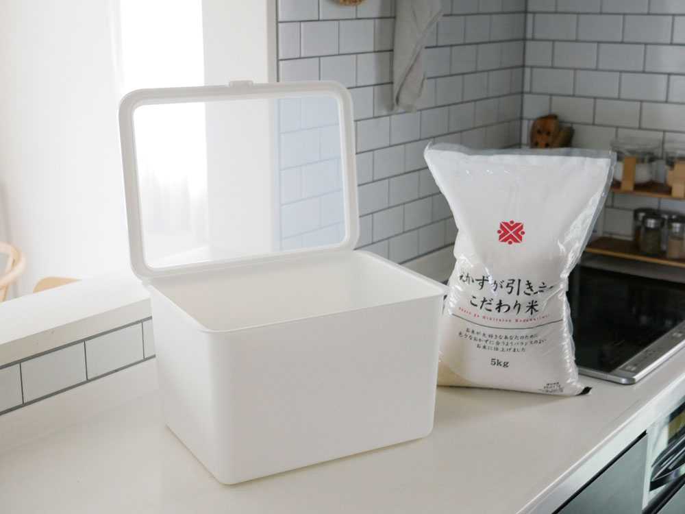 【like-it/ライクイット】フタ付きストックケース 米びつ