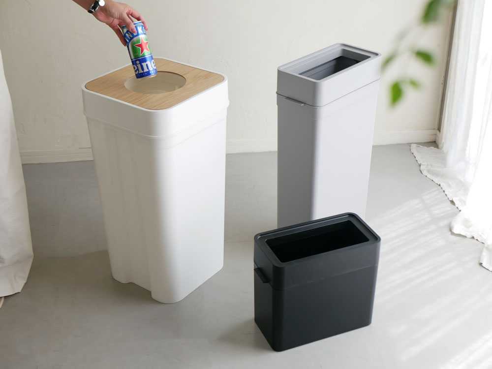 ライクイット製9.5リットル蓋なしプラスチックダストボックス