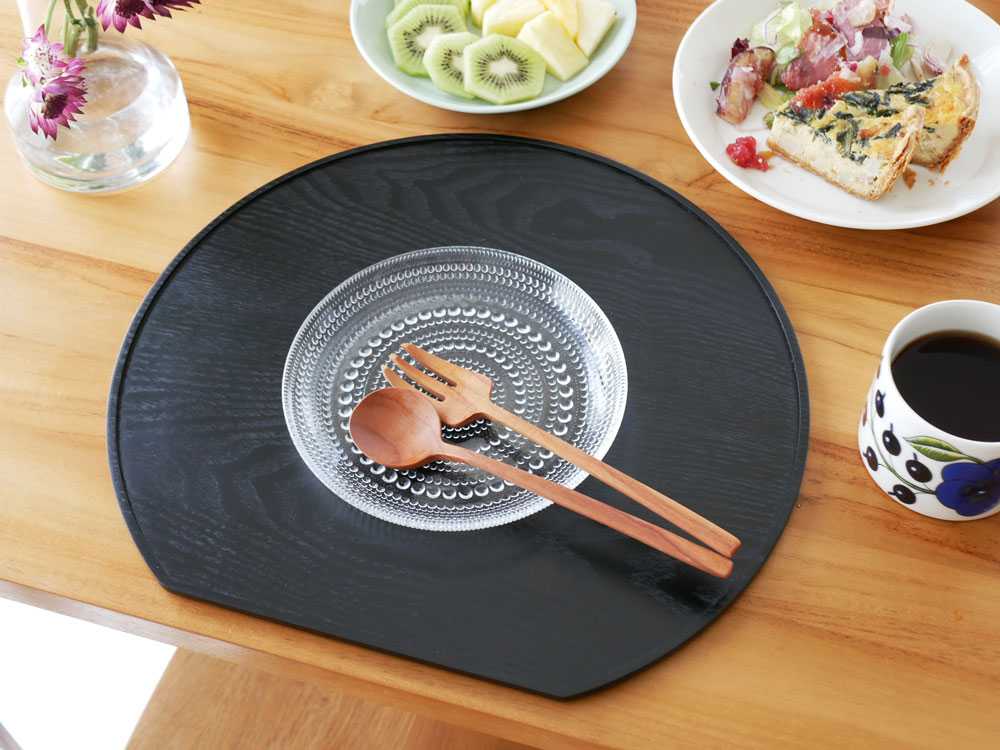 【HinataLife】スタッキングできる天然木の半月膳