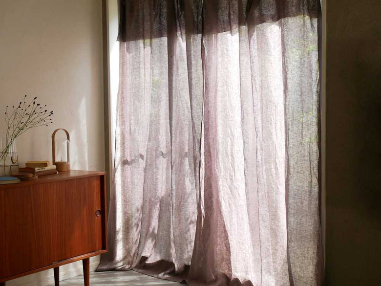 【natsusobiku】リネンのクリップ留めカーテン 1枚