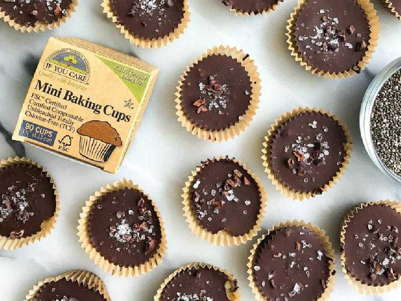 【if you care/イフユーケア】FSC＆コンポスト認証 ラージベイキングカップ（60枚入り)・ ミニベイキングカップ（90枚入り)