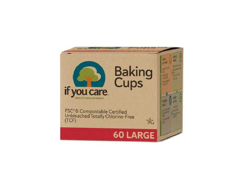 【if you care/イフユーケア】FSC＆コンポスト認証 ラージベイキングカップ（60枚入り)・ ミニベイキングカップ（90枚入り)