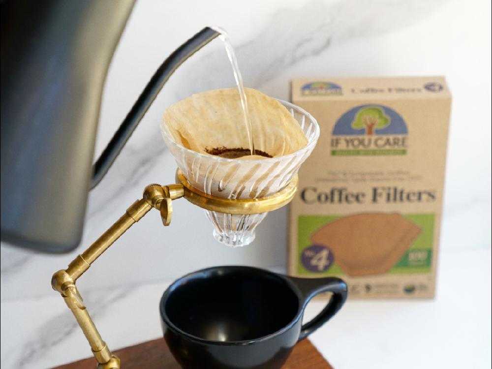 【if you care/イフユーケア】FSC＆コンポスト認証 無漂白コーヒーフィルター No.4サイズ（1～4杯用） 100枚入り