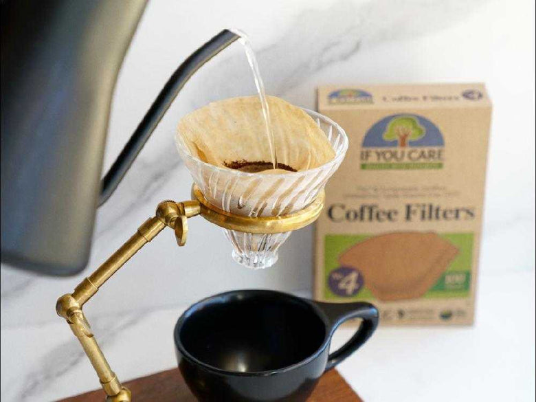 【if you care/イフユーケア】FSC＆コンポスト認証 無漂白コーヒーフィルター No.4サイズ（1～4杯用） 100枚入り