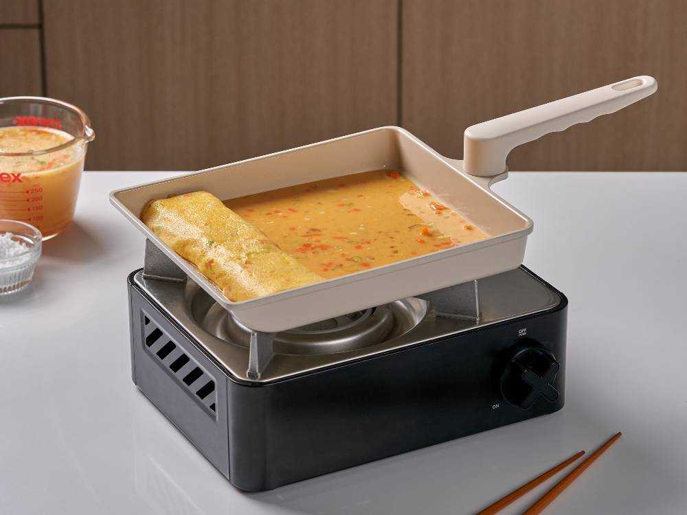 【TRUECOOK/トゥルークック】エッグパン＆フライ返しセット レギュラー ベージュの仕様シーン19