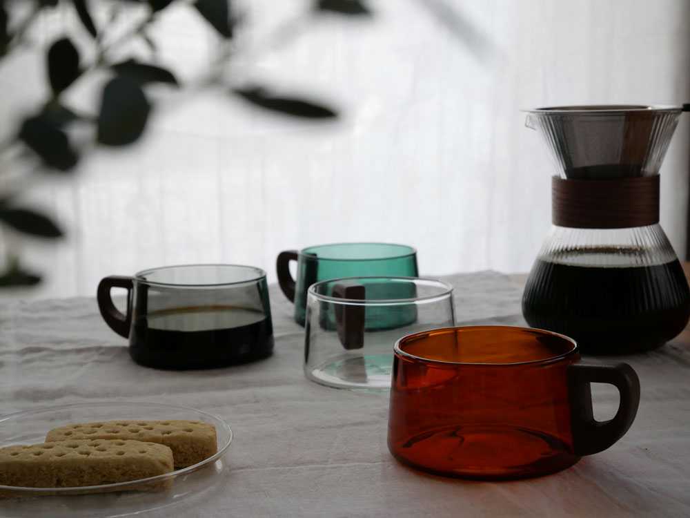 【adepeche/アデペシュ】ガラス×ウォールナットのカップ/カラフェnoon collection