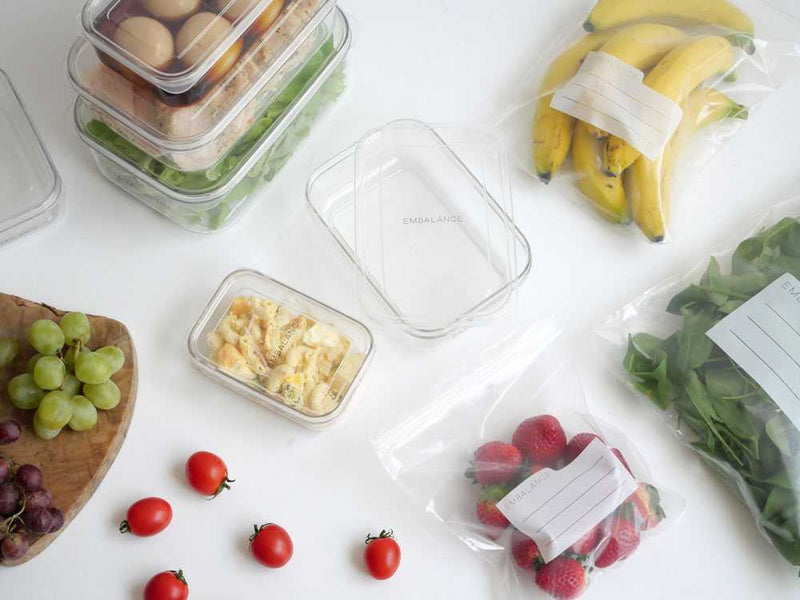 【EMBALANCE/エンバランス】食材を美味しく保つ保存容器  Hinatalife特別セット / コンテナ2点＆ジッパーバッグセットの仕様シーン1
