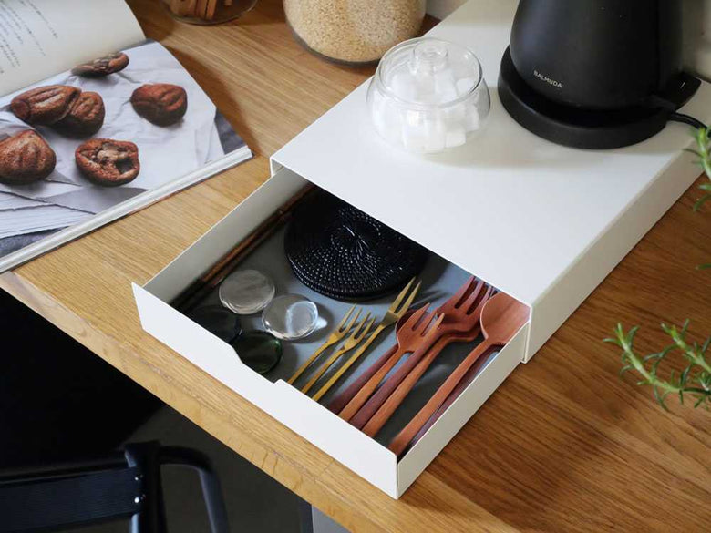 スチール製キッチン家電下収納ラック Sサイズ2点セットの仕様シーン2