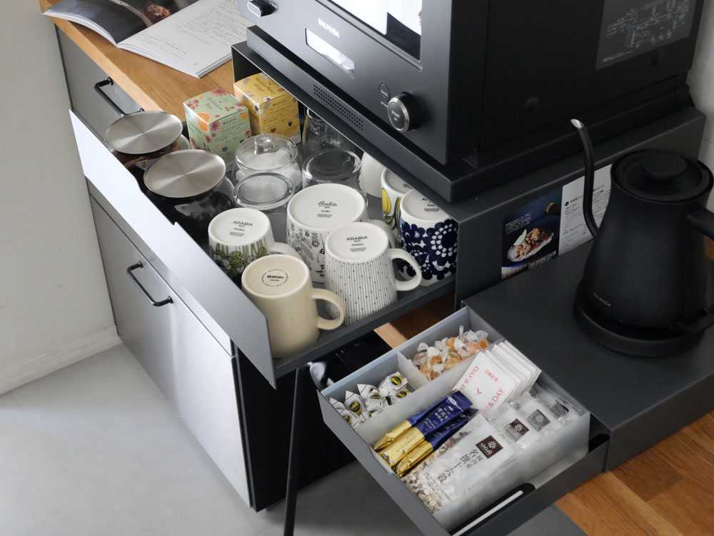 スチール製キッチン家電下収納ラック 《インナーケース付き - HinataLife特別セット》の仕様シーン7