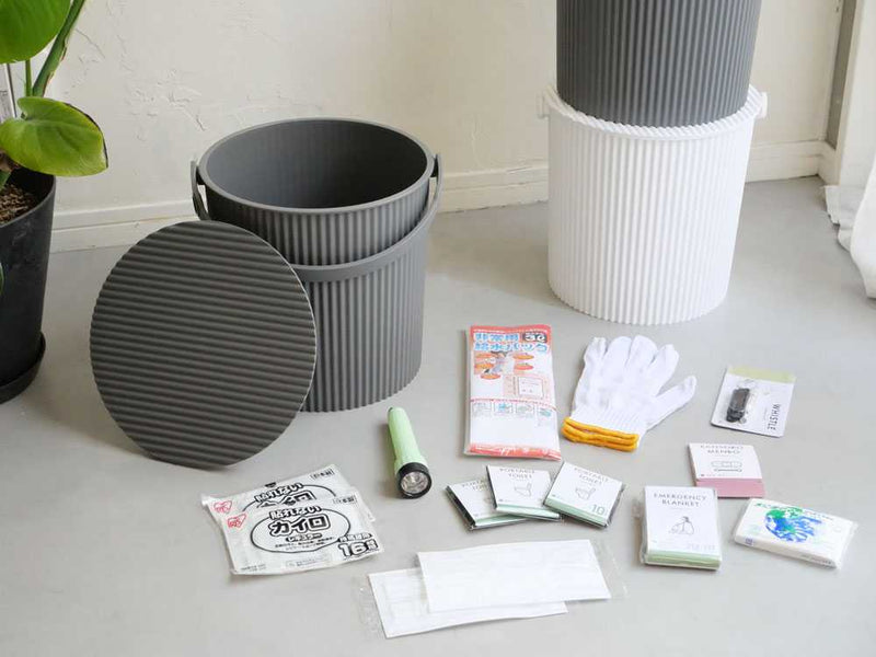 【八幡化成】座れる防災バケツセット オムニウッティ