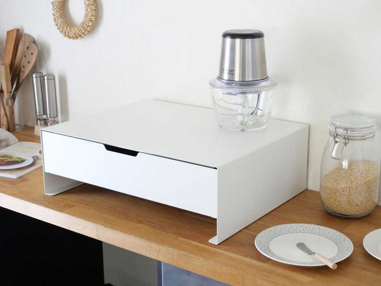 ≪単品≫スチール製キッチン家電下収納ラック