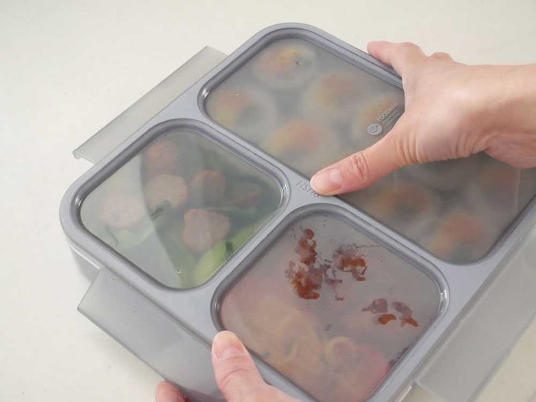 【CB JAPAN/シービージャパン】薄型弁当箱 抗菌フードマン + ケース + 箸 3点セットの仕様シーン4