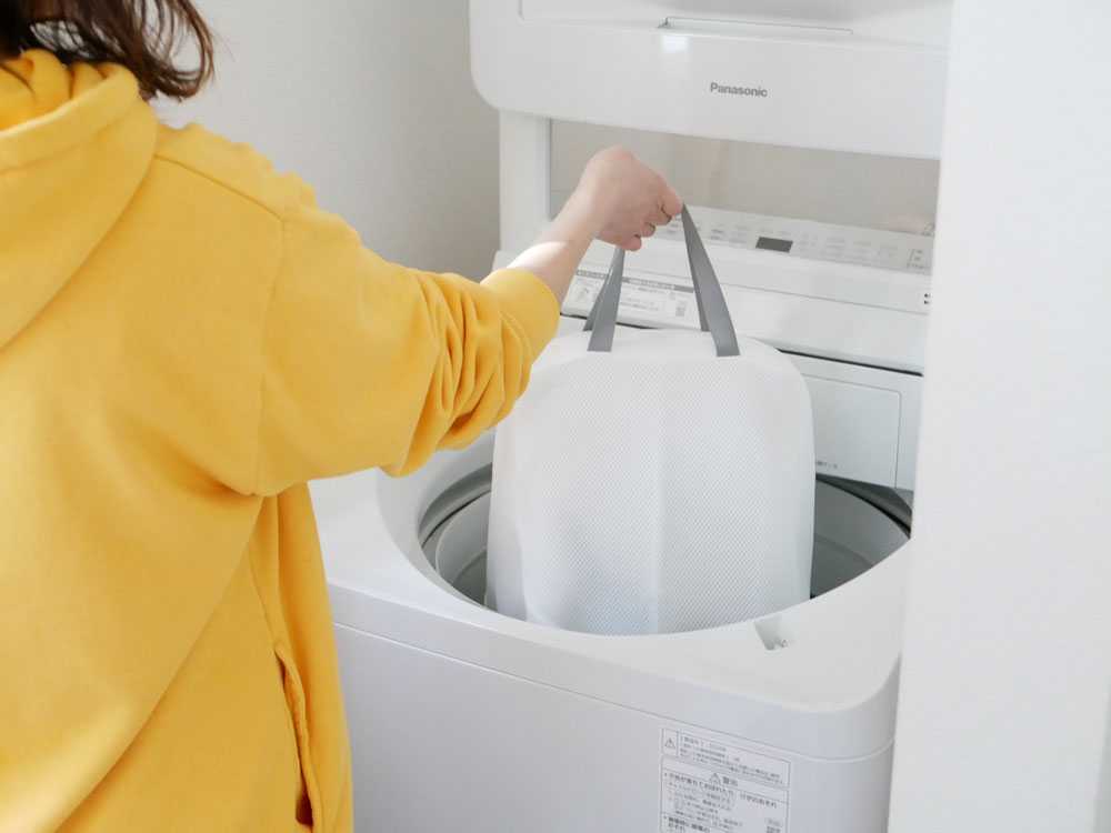 【carewill/ケアウィル】自立する、丸ごと洗えるランドリーバッグ 2個セットの仕様シーン12