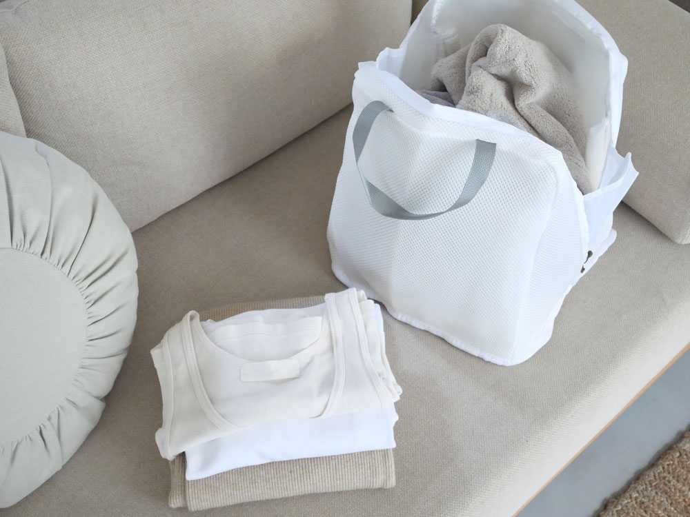 【carewill/ケアウィル】自立する、丸ごと洗えるランドリーバッグ 2個セットの仕様シーン7