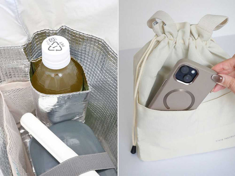 【style plein de couleur/スタイルプレンドゥクルール】保温保冷ランチ巾着バッグ