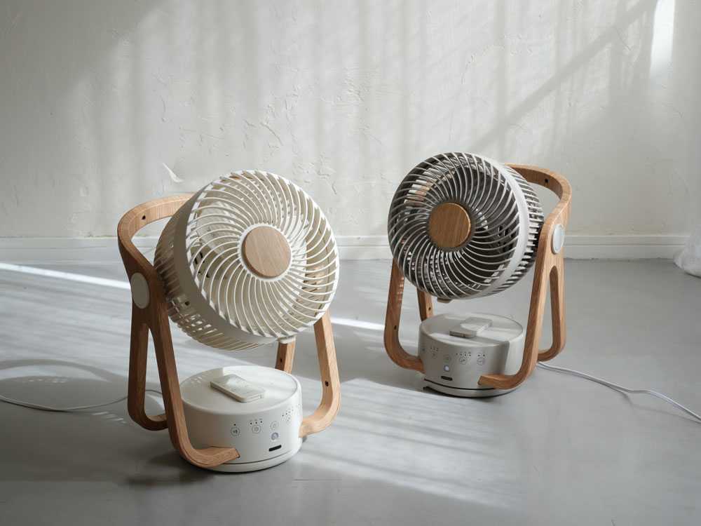 【THREE UP】WOOD STYLE節電センサー付DCサーキュレーター