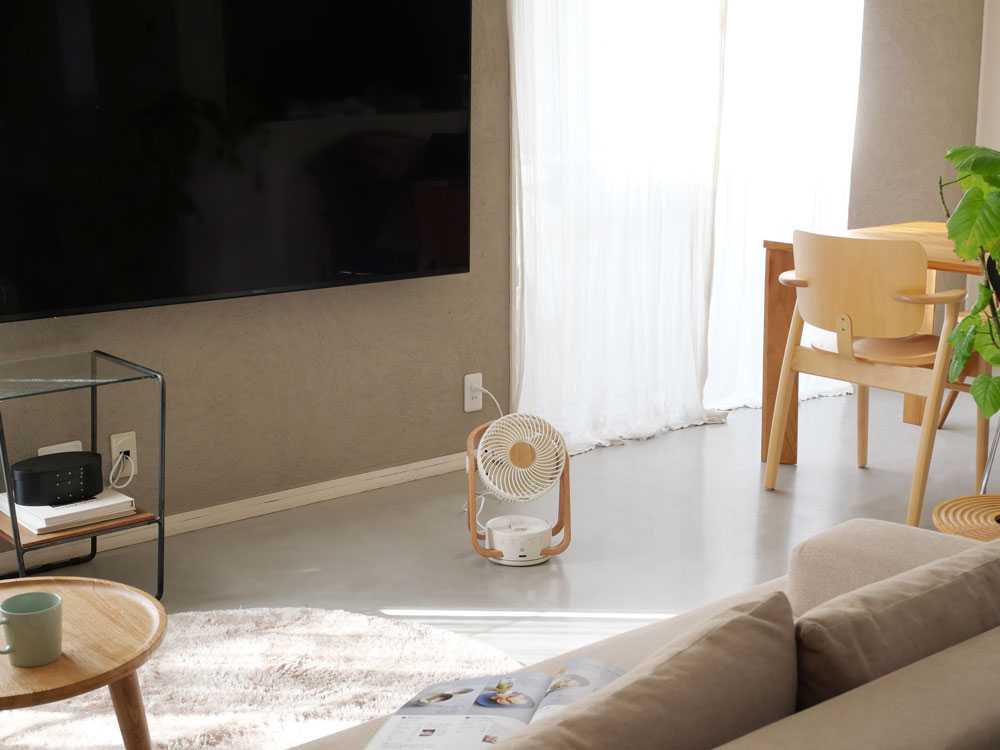 【THREE UP】WOOD STYLE節電センサー付DCサーキュレーター