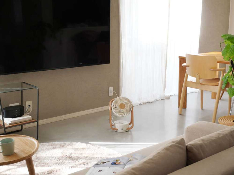 【THREE UP】WOOD STYLE節電センサー付DCサーキュレーター