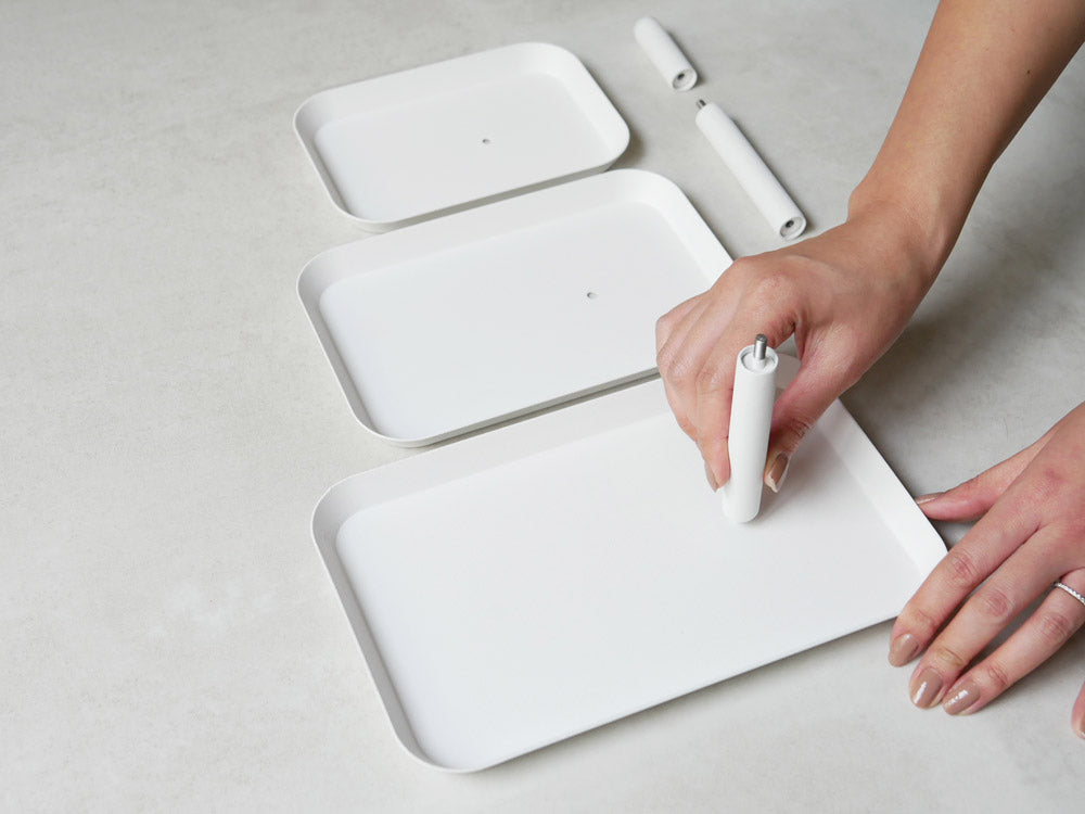 towerタワーキッチン3段スチールトレー