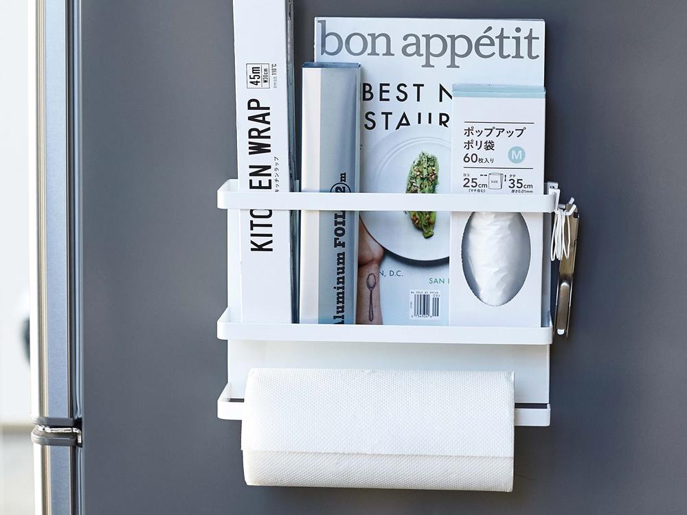 タワー型マグネットキッチンペーパー＆ラップホルダー