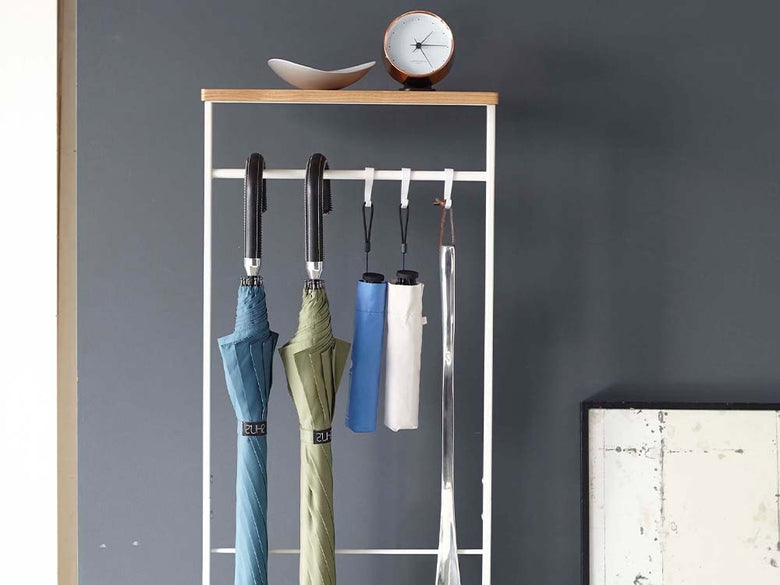 タワー天板付きスチール製引っ掛け傘立て